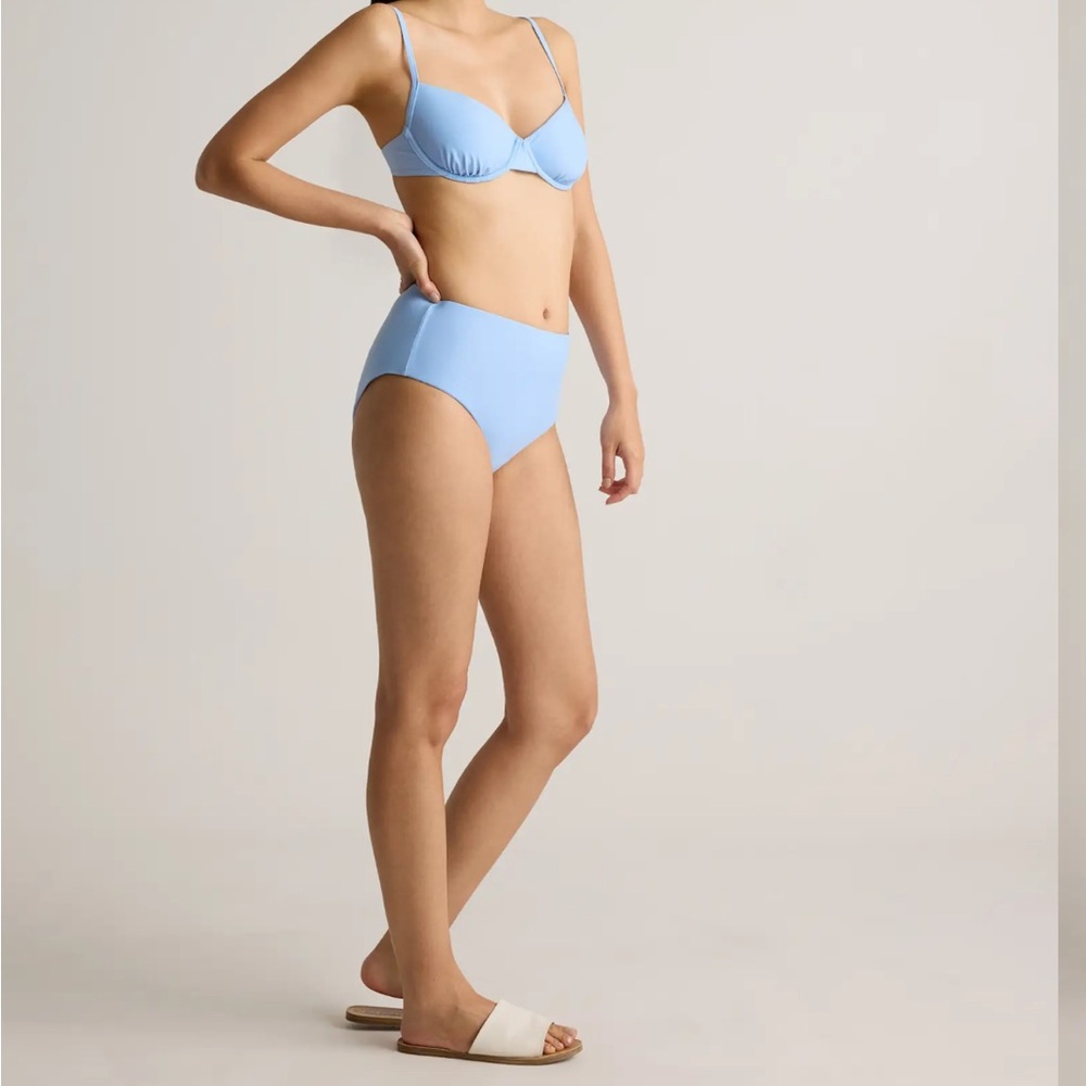 Quince Light Blue Sky High-Waisted Bikini Bottom - Picture 4 of 8